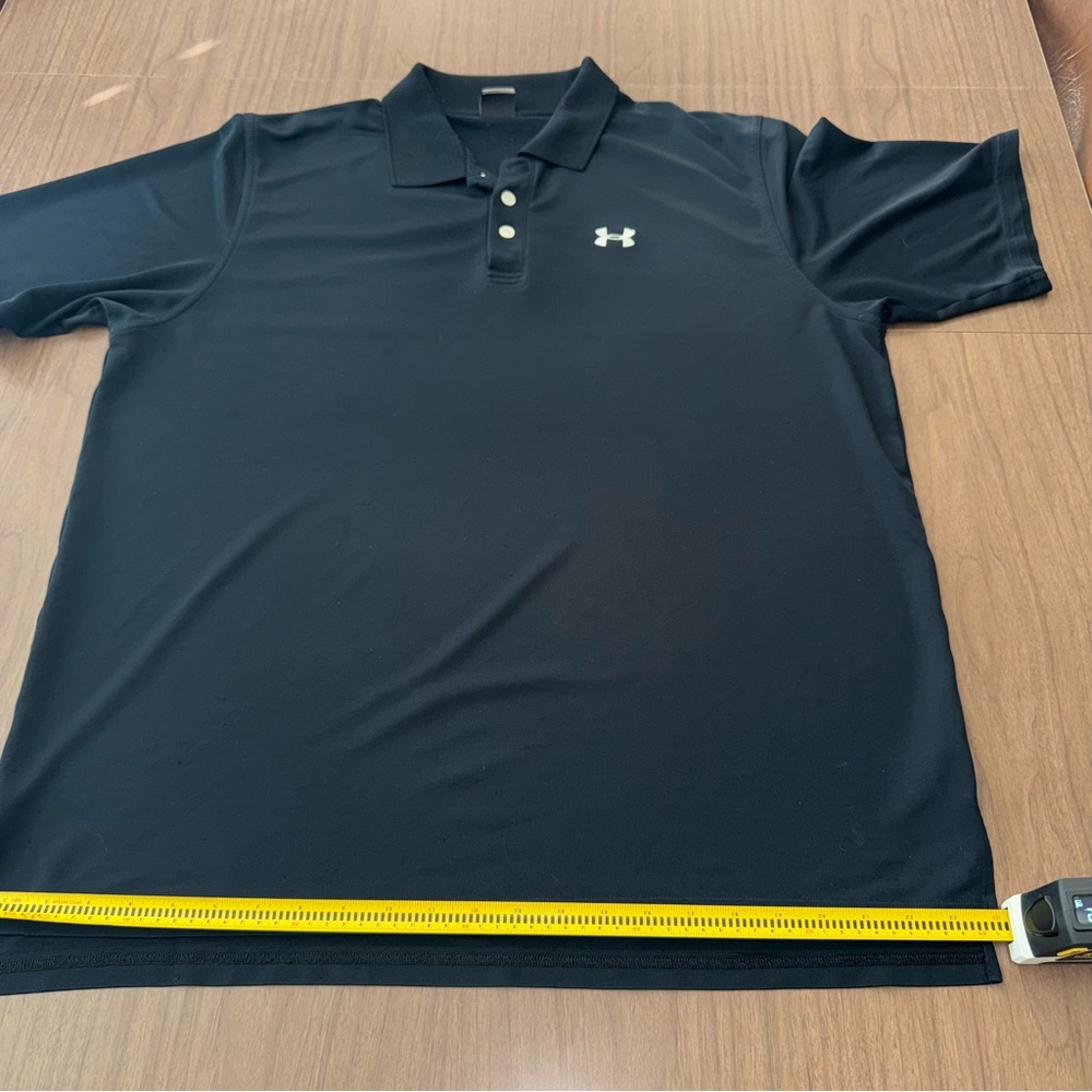 Under Armour Men’s XL Black Polo Shirt Golf Athleisure Casual Business - Picture 9 of 10